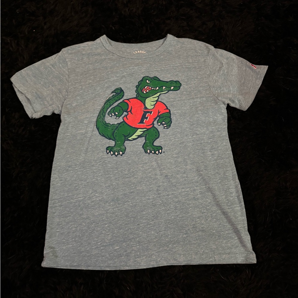 Light Blue T-Shirt with Alligator Print
